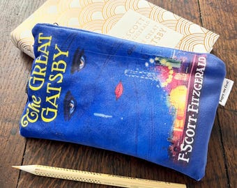 The Great Gatsby Velvet Pencil Case, Literary Book Pouch