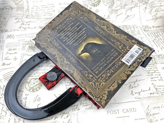 Poe Edgar Allan Poe Bag Poetry Lover Gift Goth Handbag Etsy Poe Edgar Allan Poe Bag Poetry Lover Gift Goth Handbag Etsy