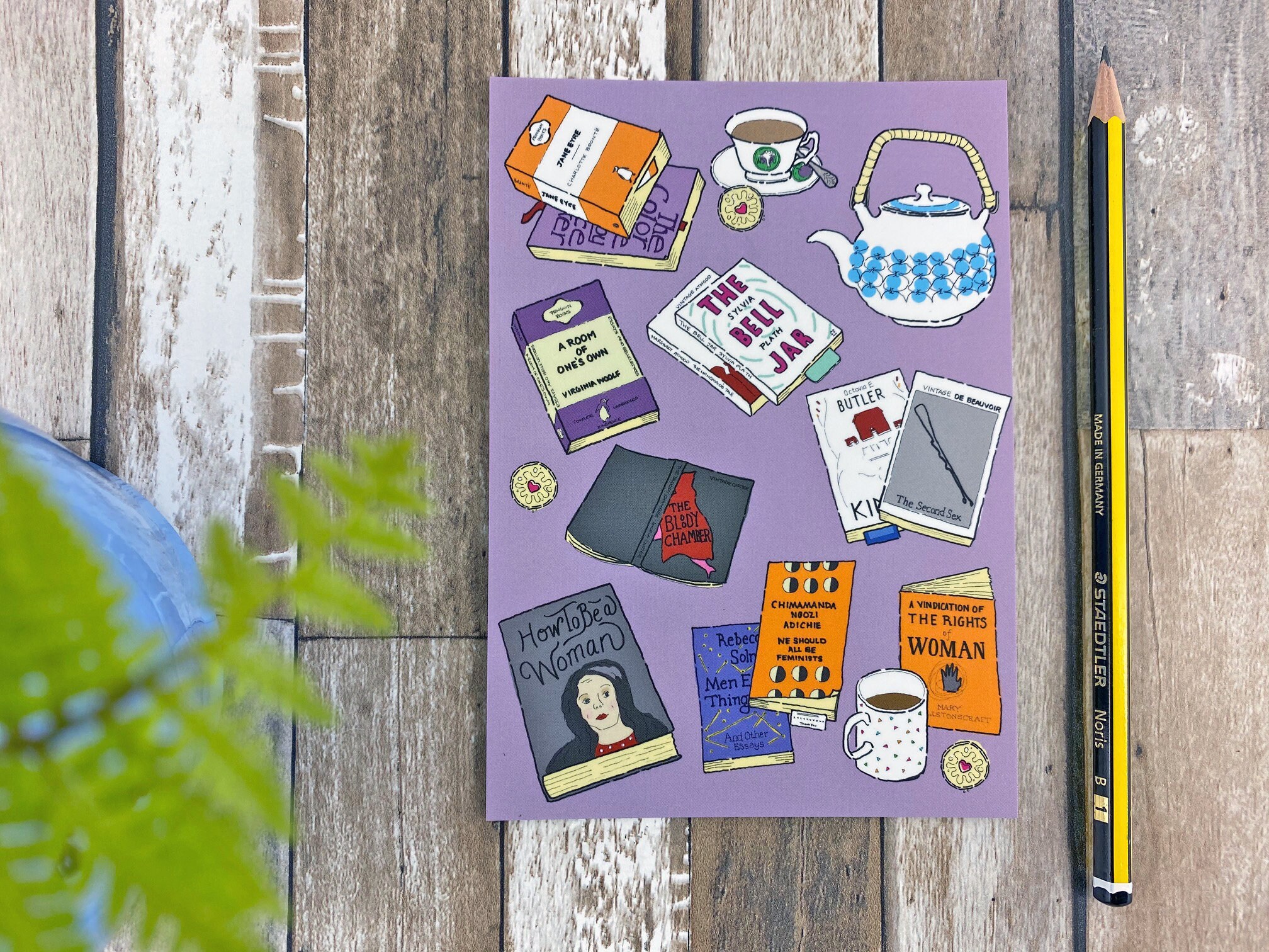 Bookish postcard Literary postcard Classic book card Etsy