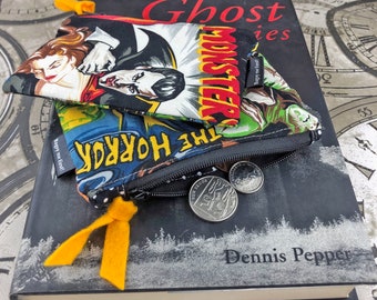 Horror Coin Purse, Gothic Novel Gift, Stocking Filler, Fabric Coin