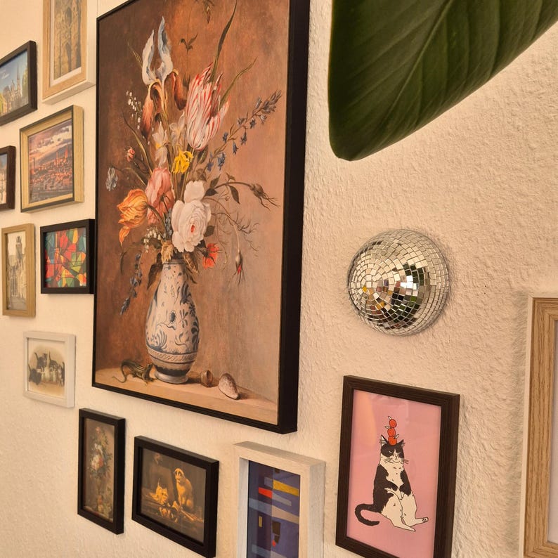 Wandhangers Discobal, Roze/roségouden, Gouden of Zilveren Spiegeltegels