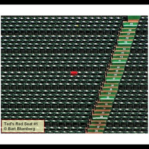 Fenway Park&#39;s &quot;Ted&#39;s Red Seat #1,&quot; home of the Boston Red Sox. Unframed/unmatted photograph.