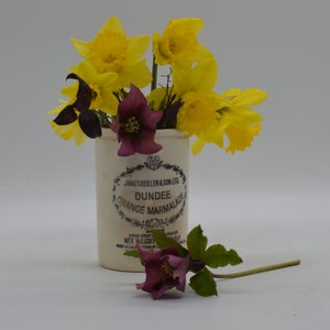 James Keiller & Sons Dundee orange marmalade/ Antique pot/confiture jar/Made in England/Decorative marmalade pot/stoneware pot/Kitchenalia