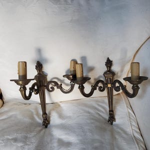 French Mid century wall lights/pair of wall lights/Brass wall lights/French lighting/decorative wall lights/lights/home decor/Margalide