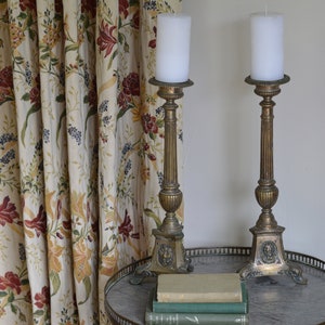 French Antique pair of Church candlesticks/French candlesticks/French mantle candlesticks/candelabra/gothic candlesticks/AlterCandleholders