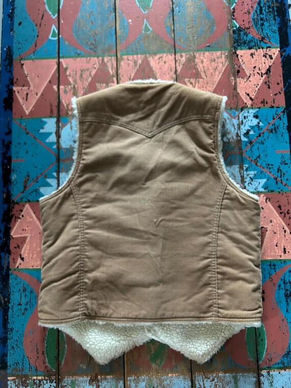 Vintage Levi’s cord corduroy white tab waistcoat … - image 4