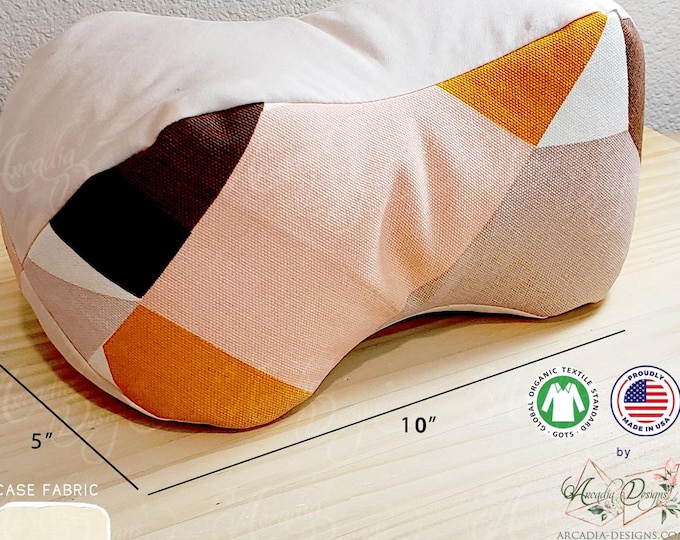 Organic Cotton Buckwheat Therapeutic gift | Adjustable natural filling pillow for neck, shoulder, back support, elbow rest | Made in USA