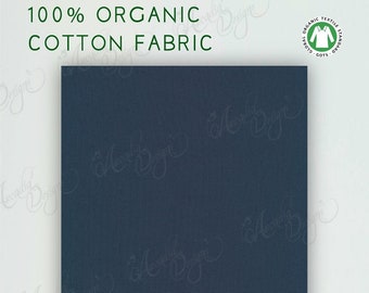100% GOTS certified Organic Cotton Quilting Weight fabric by yard for apparel, decor | Oiled Indigo Canvas Solid Collection, Cloud 9 fabrics