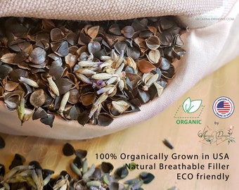 Organic Buckwheat Hulls | Natural Chemical Free Filling for therapeutic pillows, Zafu, meditation cushion & crafts | Grown, processed in USA