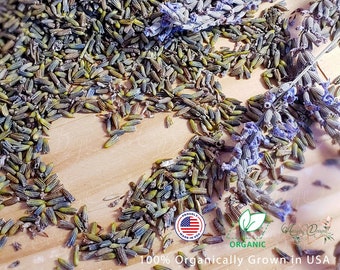 Organic Lavender Buds | Natural dried loose lavender flower petals for sachets, decoration, cooking, soap making, confetti | Grown in USA