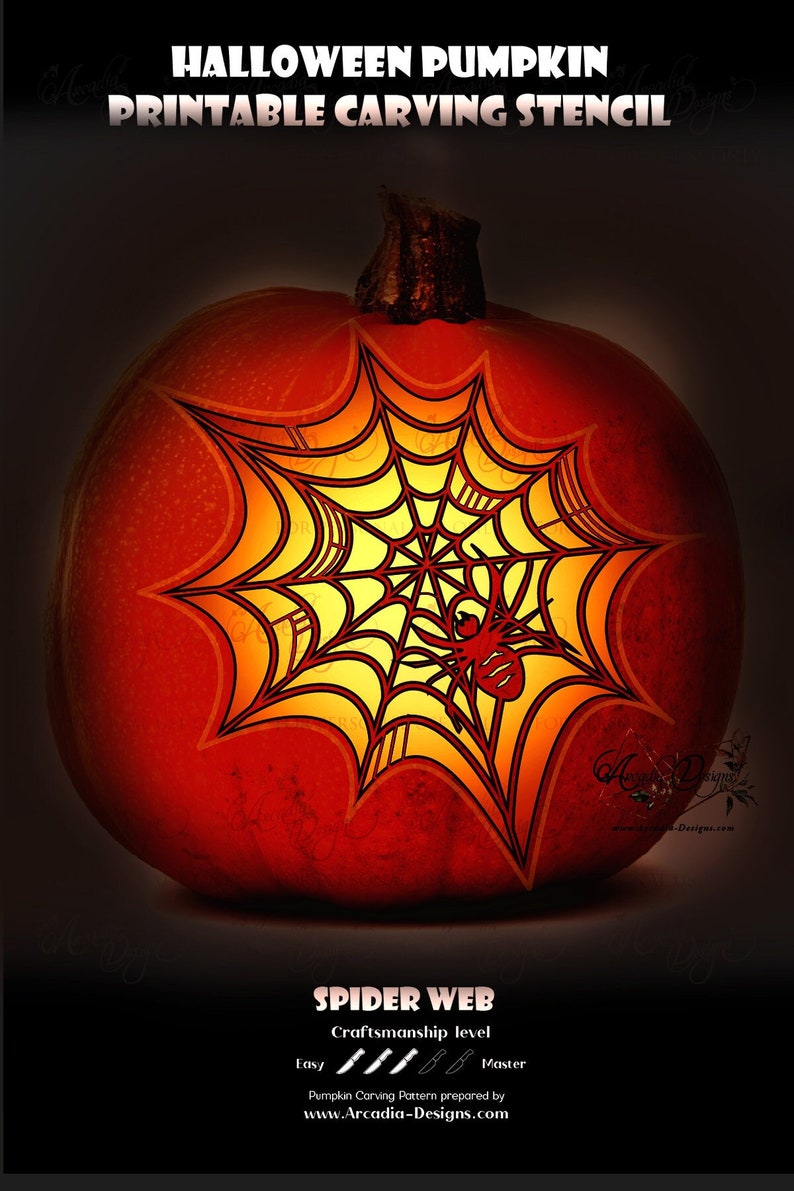 Spider Web Printable Stencil Halloween Pumpkin Carving Etsy spider-web-printable-stencil-halloween-pumpkin-carving-etsy