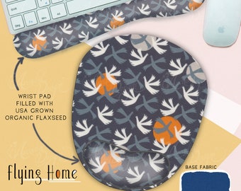 Organic Cotton and Flaxseed Keyboard rest and Mouse Pad | Optional Organic Lavender mixed | Stationery Gifts Christmas, New School Year