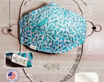 Customized 100% GOTS certified Organic Cotton fabric face cover with filter pocket and nose wire for kids, youths, adults | IN STOCKS