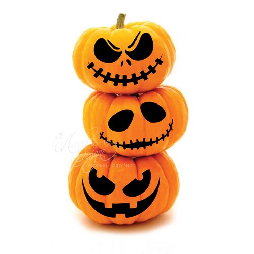 Printable Halloween Pumpkin Carving Pattern Stencil PDF Scary - Etsy