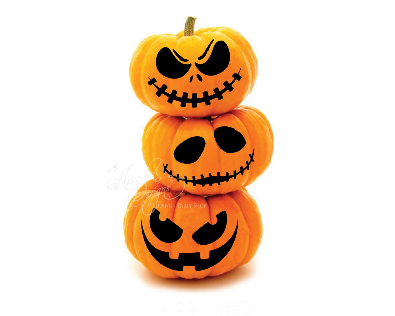 Printable Halloween Pumpkin Carving Pattern Stencil PDF Scary image