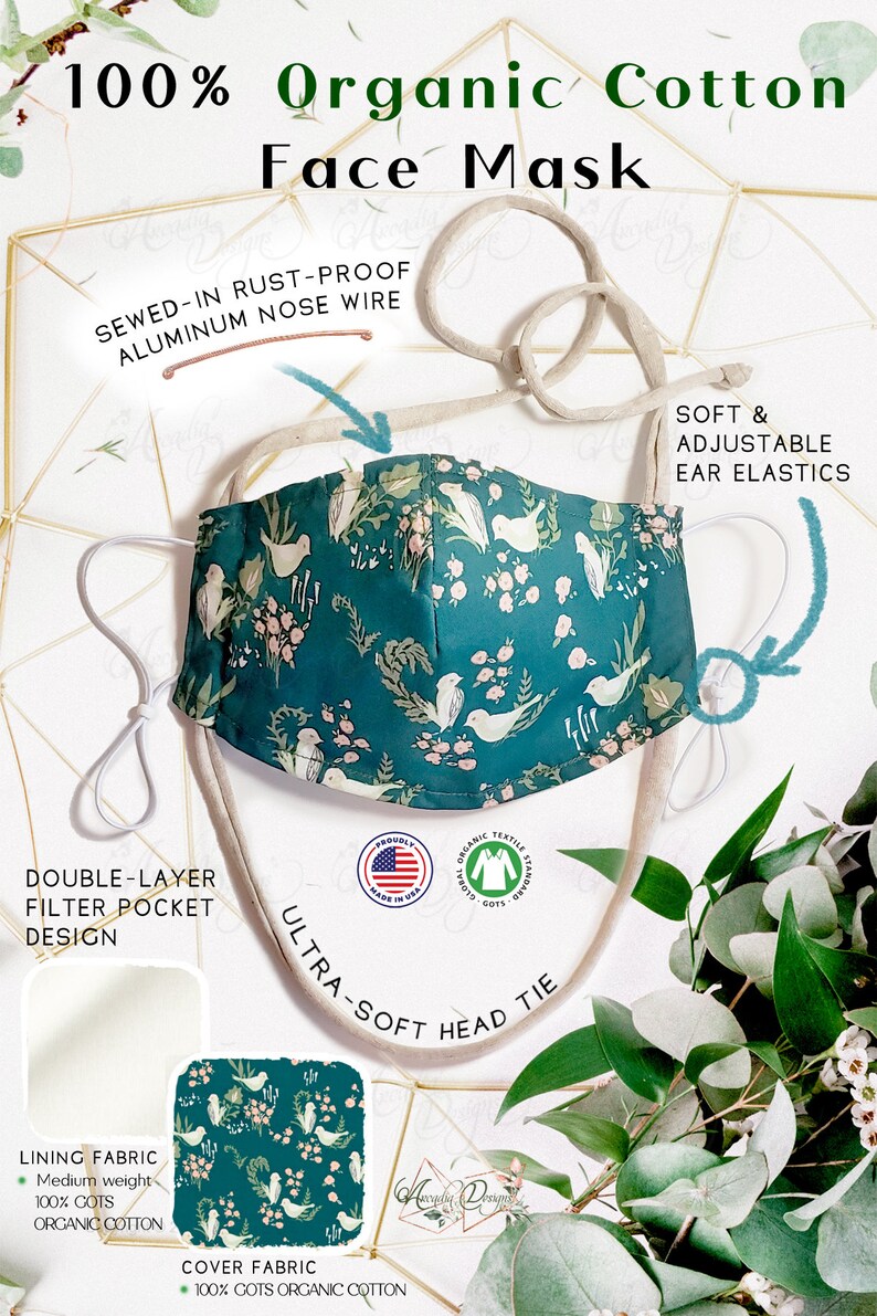 Lightweight face mask for Summer 100 GOTS certified Organic Etsy