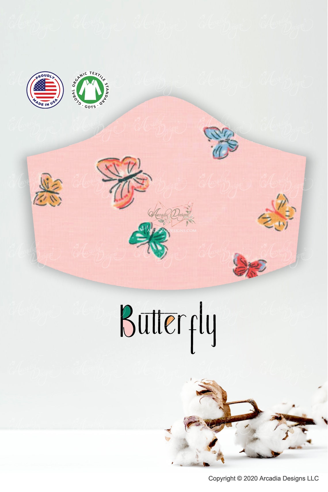 Organic Cotton Lightweight face mask for Sensitive Skin. Best Etsy