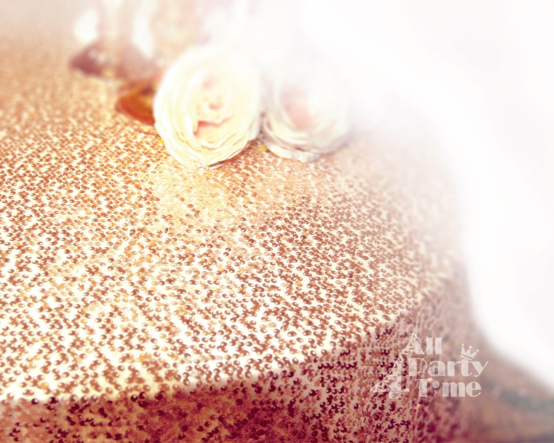 Rose Gold Sequin Tablecloth, Sparkly Shabby Pink Sequin Table Linen for ...