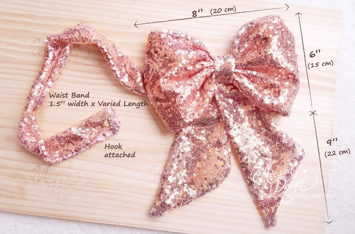 Sequin Waist Bow for Dress MADE TO ORDER Sparkly Bow Applique Etsy