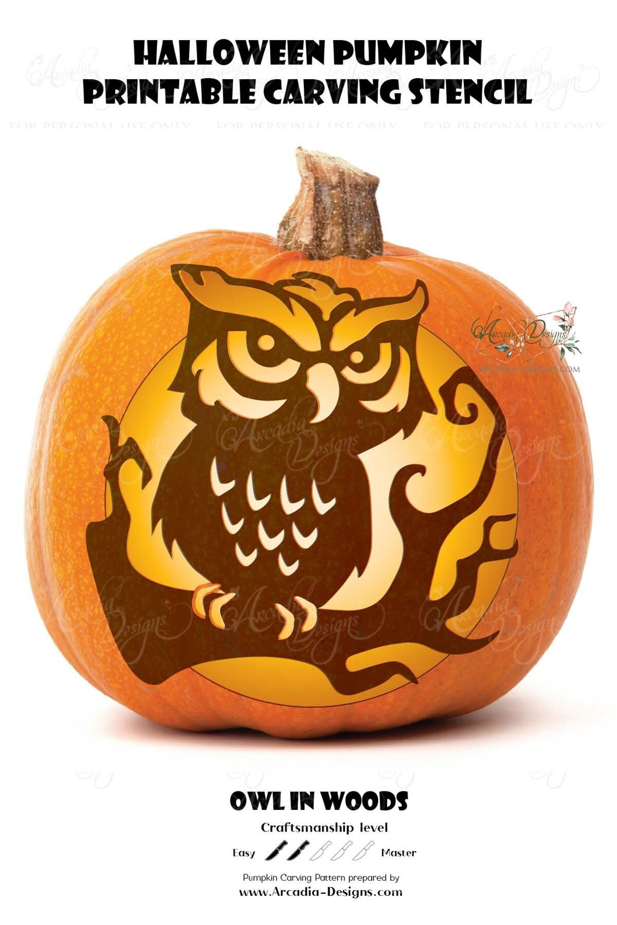 Owl Pumpkin Template
