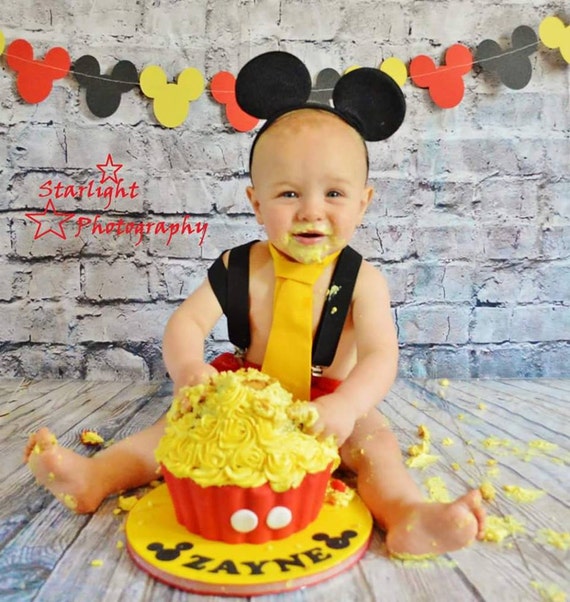 mickey mouse 1st birthday cake smash outfit