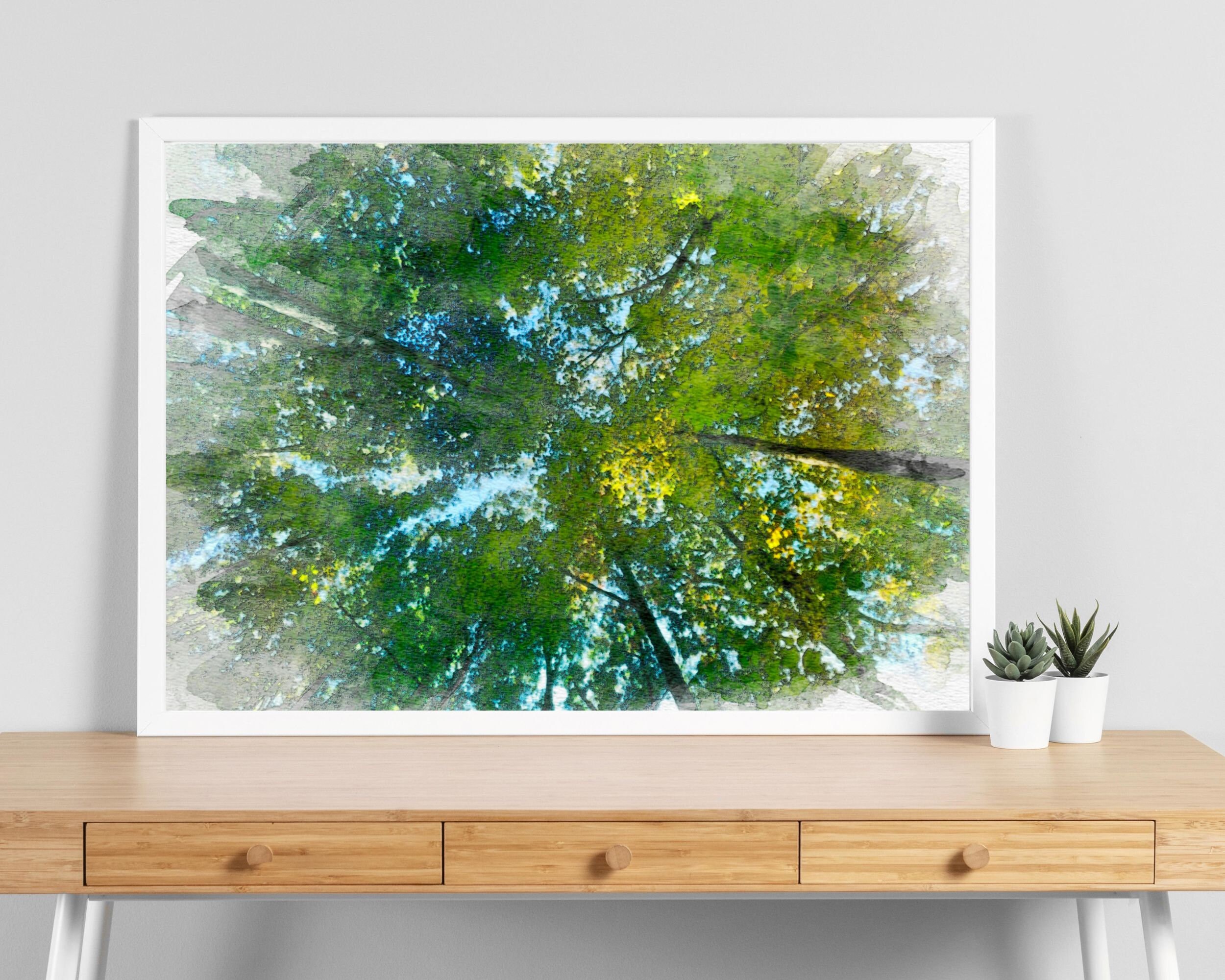 Tree Print, Watercolor Print, Printable Art, Botanical Print, Forest ...