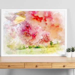 Pink Roses Wall Print, Printable Art, Watercolor Print, Floral Nursery Print, Blush Pink Wall Art, Digital Floral Print, Instant Download