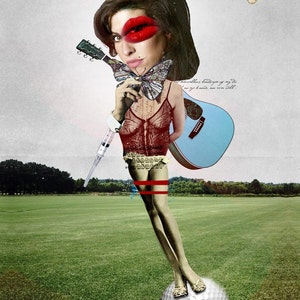 Amy Winehouse Wall Print, Funny Wall Sign, Multicolor Wall Art, Wall Decor