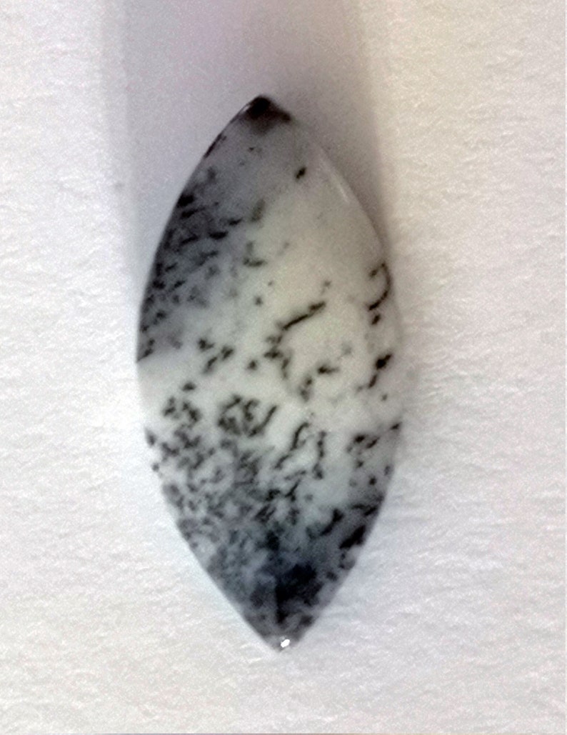 And now for something dfferent a marquis shape dendritic opal