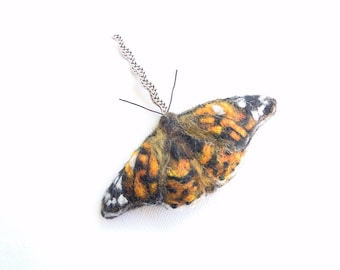 Needle felted butterfly decoration - Painted lady Butterfly