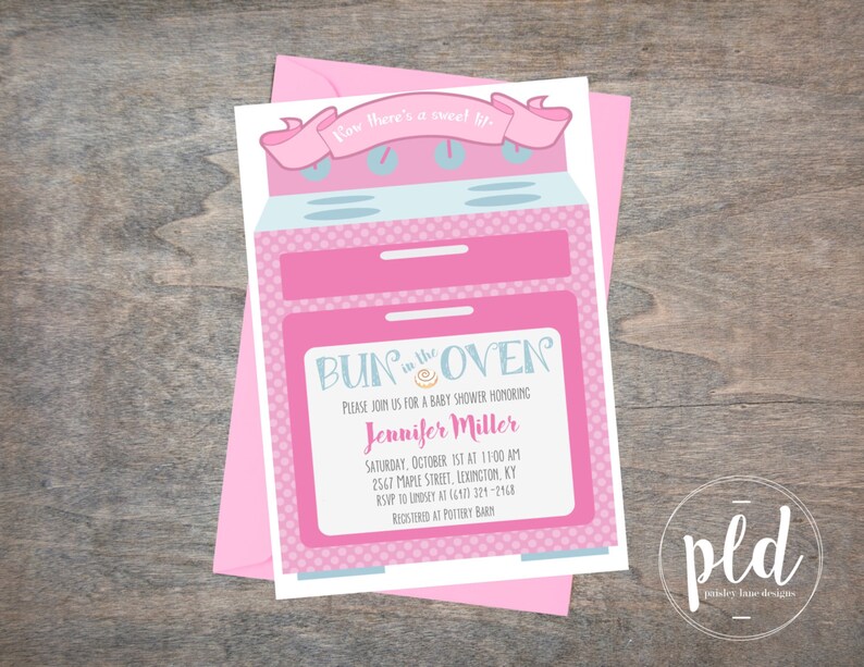 Bun In The Oven Baby Shower Invitation Bun In The Oven Baby Etsy Bun In The Oven Baby Shower Invitation Bun In The Oven Baby Etsy