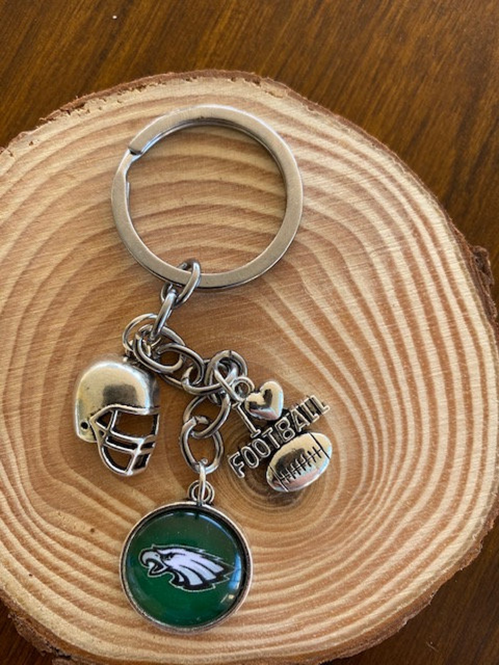 Philadelphia Eagle's Keychain With Charms Etsy