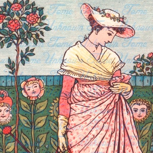 EPHEMERA, VICTORIAN Mary Mary Quite Contrary, Vintage Fairytale ~ Graphic Design Image ~ Instant Digital Download Scrapbooking