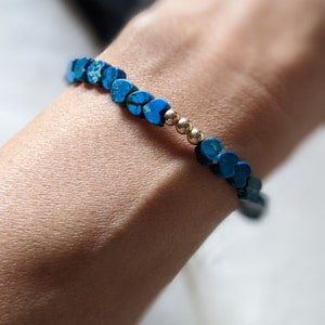Mother of pearl bracelet blue image 9