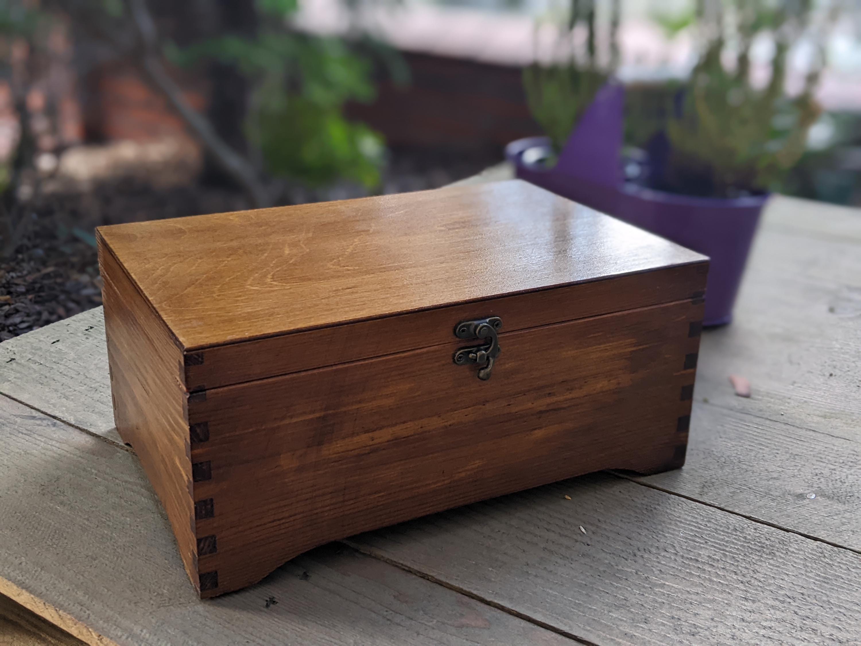 Memory Box Wooden Memory Keepsake Chest With Hinged Lid - Natural  Unfinished Craft Storage Box Wooden Box, image size:3000x2250