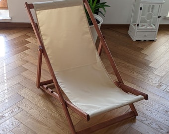 White wooden, impregnated deck chair, garden furniture, relax time, garden chair,comfortable deck chair,traditional,natural, made WITH LOVE