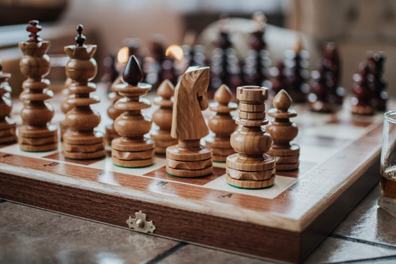 Chess Wooden Set - Large (Xadrez)