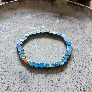 Mother of pearl bracelet blue image 6