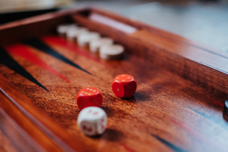 Big Wooden Backgammon, hand made from natural wood, personalisation, engraving image 4