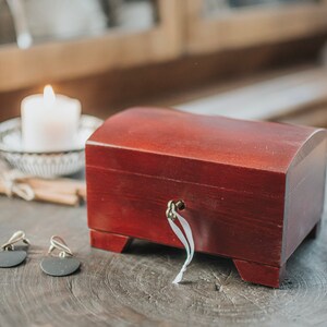 Mahogany wooden box closed with key,natural wood, lockable,box with lock,two compartments,wooden keepsake,jewerly box,birthday,anniversary image 8