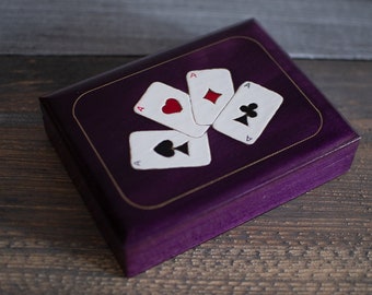 Purple box for cards With Love