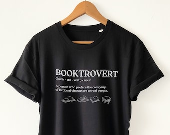 Booktrovert T-shirt Shirt organic Book shirt reading shirt book lover shirt book lover gift bookworm shirt librarian shirt bookish shirt