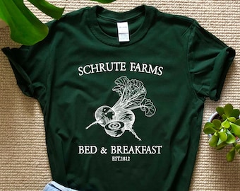 Schrute Farms Shirt T-Shirt The office shirt ECO inks Beets Bed and Breakfast dwight schrute The office gifts The office merch michael scott