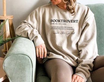 Booktrovert Sweatshirt Sweater Unisex Book Sweatshirt Reading Sweatshirt Bookish sweatshirt Librarian sweatshirt Book lover gift Bookworm
