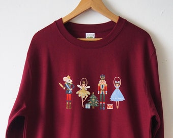 Nutcracker Sweatshirt Sweater, Christmas Sweatshirt, Christmas Sweater, Christmas shirt, Christmas gift, Sugar plum fairy shirt, Unisex