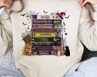 Sudadera vintage de películas VHS de Halloween, sudadera retro de películas VHS de terror, sudadera vintage de temporada espeluznante, regalo de Halloween para ella, años 90