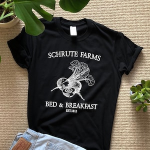 Schrute Farms Shirt T-Shirt The office shirt ECO inks Beets Bed and Breakfast dwight schrute The office gifts The office merch michael scott