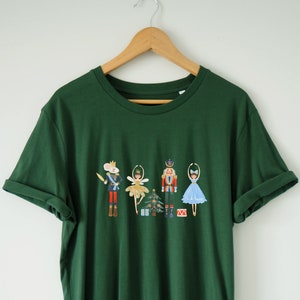 Nutcracker Shirt, Christmas Shirt, Christmas T-shirt, Xmas shirt, Kids Christmas shirt, Nutcracker T-shirt Organic Soft Great fit Eco Print