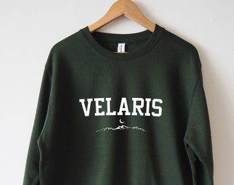 Velaris City of Starlight Unisex Sweatshirt Sweater Water based Eco print soft fleece lined ACOTAR Sarah J Maas Night Court Bookish Gift