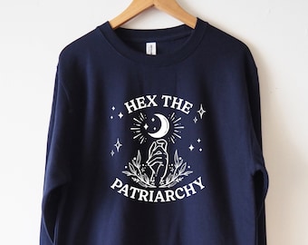 Hex het patriarchaat sweatshirt trui Unisex Smash het patriarchaat sweatshirt feministische sweatshirt activistische sweatshirt hemelse heks